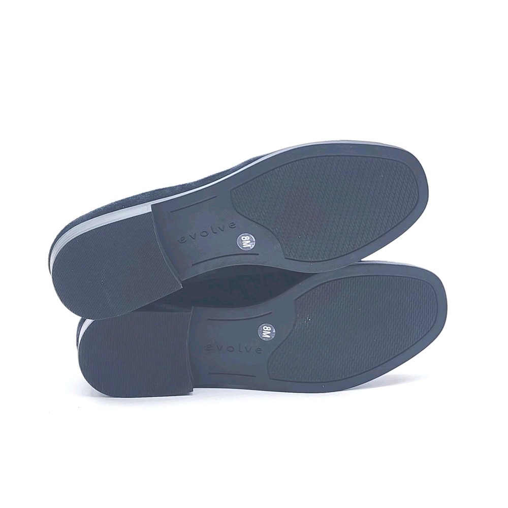 Evolve Easy Spirit Pip8 Women Size 8M Black Suede Loafer Marbled Grosgrain Top - Picture 4 of 9